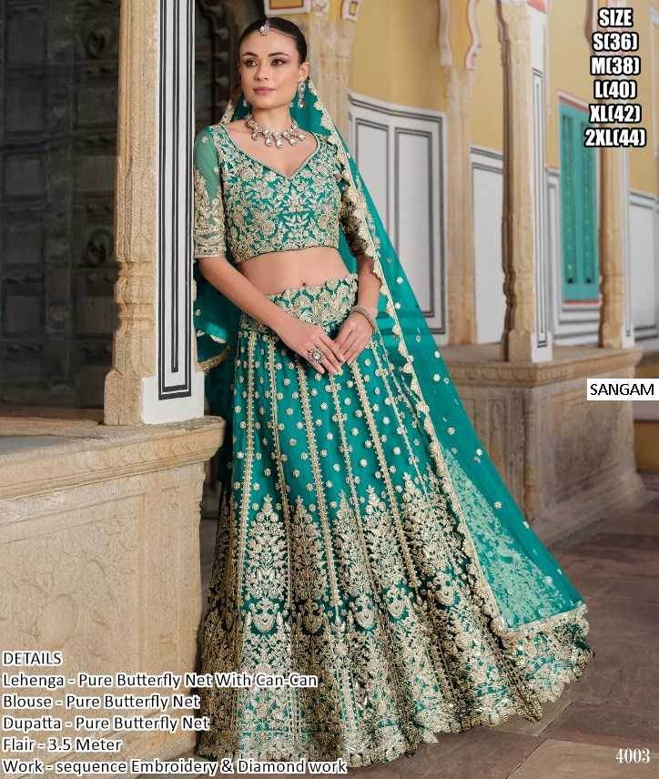 Butterfly Net Designer Lehenga Choli for Elegant Events - MYLUXURY LANE ENTERPRISE
